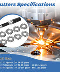 7/16 Inch R8 Shank Milling Arbor And Gear Cutter Holder with gear cutter set on CNC machine in action