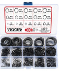 Heavy Duty External Shaft Circlips Set 300 Piece M4 To M28 Snap Rings Kit in Carbon Steel Black Oxide 15 sizes case open