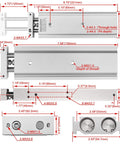 Technical diagram of dual aluminum pneumatic cylinder with 20mm bore and 120mm stroke, showing dimensions and mounting holes.
