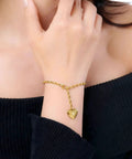 Stainless Steel Heart Pendant Bracelet For Women With A Z Letter Customization In Gold Or Silver Finish, Durable And Hypoallergenic