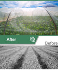 No Frills Pest Barrier Garden Netting For Raised Beds And Greenhouses, Insect Mesh Netting 10 By 50 Feet installed over crops
