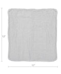 Absorbent Cotton Shop Towels 11x12 50 Pack Reusable Cleaning Rags For Auto Garage Home Kitchen Use Wipe Spills Grease Oil Grime And Dirt With High Absorbency And Durability shown individually with dimensions