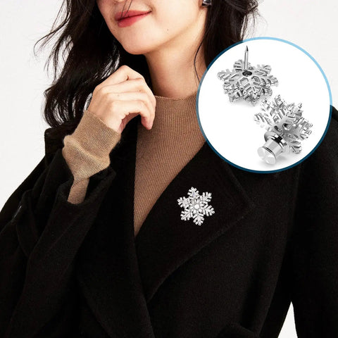 Hella Durable 40 Pack Locking Pin Back Keepers With A Rock Solid Spring Loaded Latch Nickel Plated Copper Clasp worn on a black coat.