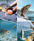 Anglers using 24 Piece Fishing Lure Kit Tackle Box Set With Bass Lures Variety Pack Poppers Minnows Frogs Soft Baits Spoons
