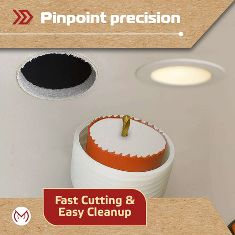 MonoPro Bi-Metal 6-1/4 in hole saw for recessed lights with silicone dust bowl, 11/32 in hex shank.