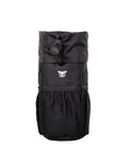 Black Bike Stem Bag with Insulated Pouch for Snacks and Water Bottle Storage, Grab and Go One Hand Access Handlebar Mount