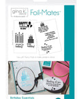 Foil Mates Sentiments Birthday Essentials Set, 5.5 x 8.5 Inches, 10 Count, Pre Printed Foilable Elements for Deco Foil and Therm O Web