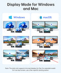 Display setup on Windows and Mac using All In One 13-In-1 Laptop Docking Station Plug And Play Ready With 2.26 Inch LCD Display