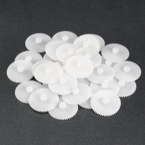 Pro Grade Plastic Reduction Gear Set With 50-Tooth Worm Gears Model 50102A, 30-piece crown gear kit for RC cars and robots