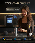 Top Shelf Nugget Ice Maker Countertop Unit Cranks Out 44 Pounds Daily With Seamless App Control And A Sleek Smart Full Color Panel with voice control.