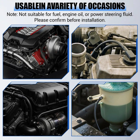 Grease Monkey Approved 3/4 Inch Car Heater Hose Delivering A Full Fifty Foot Run Of Premium Epdm Coolant Radiator Tubing Rated At Eighty Five Psi With Flexible Two Ply Design Built For Quick Shop Fixes And Smooth Highway Cruising, showing parts installation in engine.