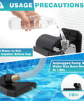 Portable Electric Water Transfer Pump 1/10 HP With Suction Hose Kit usage instructions