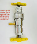 Three Eighths Inch ISO 7241-B Hydraulic Quick Coupling Pressure Relief Tool Kit With Male And Female Adapters shown
