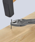 TwinGrip Pliers 6 Inch With Front And Side Gripping for extracting nail from wood, showcasing front jaw grips.