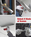 Pro Grade Drywall Finish Trowel With Stainless Steel Blade and Ergonomic Grip in use for smooth edging on drywall.