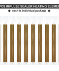 10 Pack 12 Inch Impulse Sealer Heating Elements With Cloth Tape Replacement Strips For F 300 FS 300 PFS 300 Compatible Heat Sealer Replacement Parts