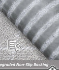 Non Slip Stair Treads For Wooden Steps Non Slip Carpet Runners 28 Inch By 9 Inch Grey Machine Washable Soft Polyester Stair Mats 4 Pack