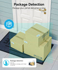 Outdoor Security Camera With 3MP Color Night Vision, Two Way Audio, IP66 Weatherproof detecting packages at doorstep
