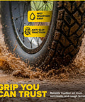 Beefy 20x3 Fat Bike Tire for MTB and E Bikes with all terrain directional tread built for street and trail adventures