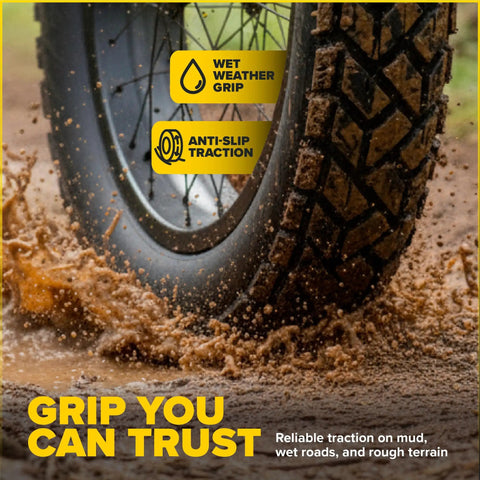 Beefy 20x3 Fat Bike Tire for MTB and E Bikes with all terrain directional tread built for street and trail adventures