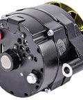 Ford 1Wire Alternator 140 Amp High Output 12 Volt Internal Regulator With Single Groove V Belt Pulley And Fan Baffle Heavy Duty side view