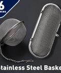 Two premium stainless steel ultrasonic cleaner baskets with secure locks, six-piece set for jewelry gear and watch parts.
