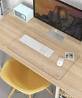 Clear PVC Desk Pad For Writing 23.6x13.7 Inches, Heat Resistant Waterproof Oil Proof Anti Static Desk Protector on desk