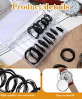 180 Pcs Watch Gasket O Ring Kit With 18 Sizes Waterproof Rubber Seals displayed with watch and installation guide
