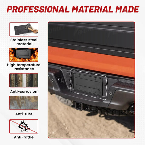 Stainless Steel License Plate Frame Holder No Obstruction For 6x12 Inch Car Tags Fits SUV Truck Trailer Front Or Rear Bumper