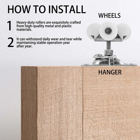 Sliding Door Rollers Replacement Kit For Three Quarter Inch Pocket Doors And Johnson Wheels, top hanger installation guide