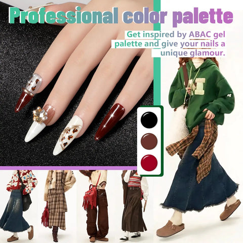 24 Color Hema Free Solid Gel Nail Polish Kit With Ombre Gel Polish in artistic nail designs and trendy outfit styles