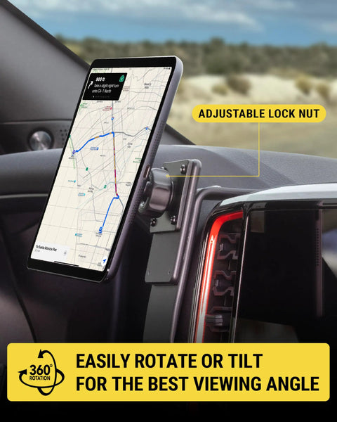 Heavy Duty MagSafe Car Mount And Tablet Holder With Extra Strong Magnets 2.5X Stronger Grip For iPhone 12 And Newer in car