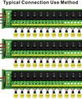 Diagram of Din Rail Mount 12 Channel Rocker Switch DC Power Distribution Strip Module with 0 To 50V Operation, Max 30A