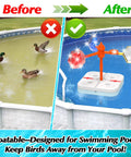 Floating Reflective Windmill Bird Deterrent For Pools And Yards Keeps Ducks Geese Pigeons Crow And More Away
