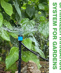 All In One Garden Drip Irrigation Kit No Tools Needed With Push To Connect Fittings watering plants in garden