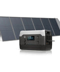 Heavy Duty 1800W Portable Power Station With Included 200W Solar Panel LiFePO4 Battery EV Backup Outdoor Generator Plug And Play Off Grid Juice For Weekend Warriors And Tailgate Parties, solar panel and power station.