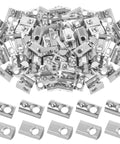 Yaocom M5 T-nuts, 100 pcs, carbon steel, silver finish for aluminum extrusion profiles