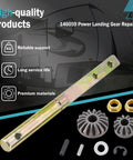Power Landing Gear Repair Kit for 5th Wheel RV Lead Leg Replacement and Front Leg Upgrade parts shown with RV background