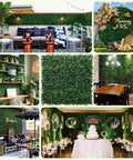 Artificial Grass Wall Panel Kit With 12 Boxwood Panels 10x10 Inches For Greenery Walls Outdoor Privacy Fence Screen Backdrop in decor settings
