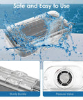 Waterproof Storage Case For Outdoor Gear And Survival Kits Shockproof Dry Box With Airtight Seal Transparent Carry Box For Boating
