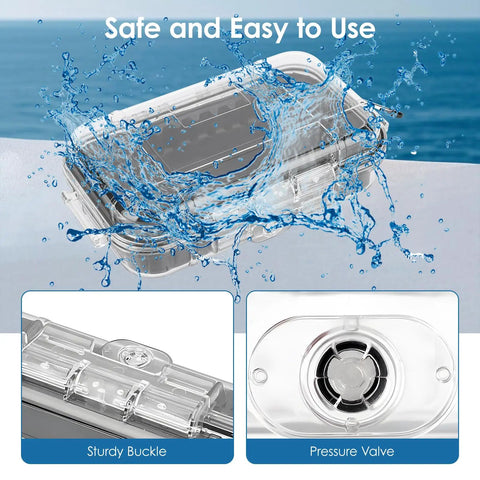 Waterproof Storage Case For Outdoor Gear And Survival Kits Shockproof Dry Box With Airtight Seal Transparent Carry Box For Boating