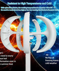 Vertical Axis Wind Turbine Kit With Five Blades, 16000W Peak Output, Three Phase Permanent Magnet Generator, White 48V, side view