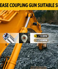 Grease gun coupler, silver metal, quick-release, universal 1/8 in NPT fitting for grease guns