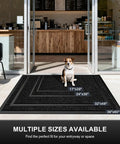Non Slip Waterproof Floor Mat 35x24 Inches for High Traffic Front Door Entryway Indoors and Outdoors, shown in use