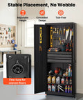Heavy Duty Metal Storage Cabinet Built Tough With 180 Lb Shelf Load, 70.87 Inch Tall Garage Tool Cabinet With Dual Locking Doors