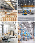 Industrial High Bay LED Light 10 Pack 200W 20000LM UFO Flood Light 6500K Daylight IP65 Waterproof for large warehouses
