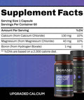 Calcium Supplement For Strong Bones And Joints, Promotes Hair And Skin Growth, Aids Muscle Recovery And Strength Gains, Keeps You Moving With Daily Wellness, 60 Capsules bottle and supplement facts label.