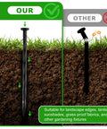 Heavy Duty Plastic Landscape Edging Spikes 100 Pack 8 Inch Spiral Anchoring Nails For Weed Barrier Paver Edging Landscape Edging Artificial Turf Grass Pathways And More