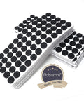 1200 Pack Black Round Self Adhesive Felt Pads For Furniture And Chair Glides Heavy Duty Floor Savers featuring round black felt pads on sheets.