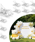 10 Pack Balloon Arch Clips Kit 3.5 Inch Heavy Duty Clear Plastic Spring Clamps For Backdrop Stands and Birthday Decorations